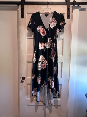 Fortune + Ivy | Dresses | Fortune Ivy Madia Brushed Knit Dress Black With  Pink Flowers | Poshmark